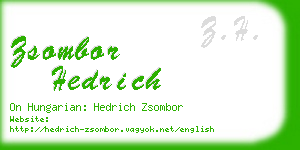 zsombor hedrich business card